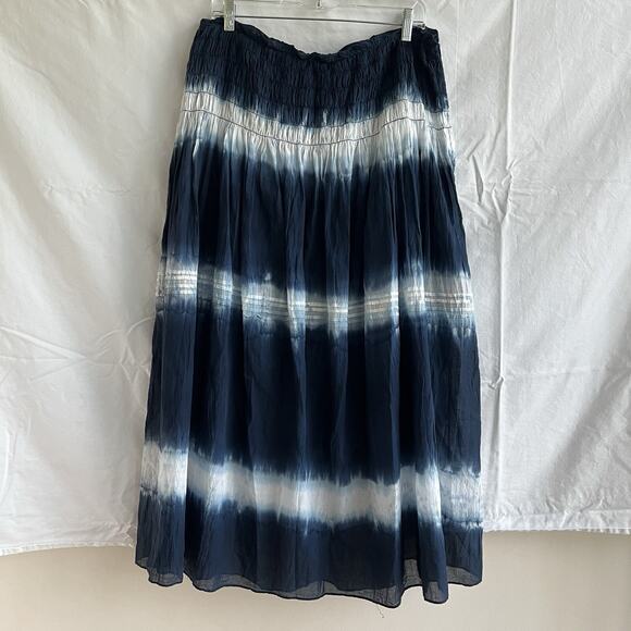 Johnny Was Dresses & Skirts - Johnny Was Amanda Bond Charlotte Maxi Skirt, tie dye blue and white, size M